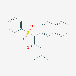 1-(Benzenesulfonyl)-4-methyl-1-(naphthalen-2-yl)pent-3-en-2-one