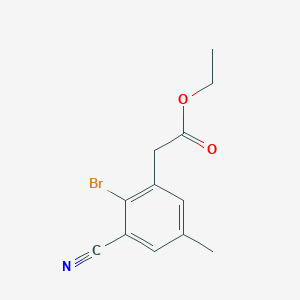 Ethyl 2-bromo-3-cyano-5-methylphenylacetate