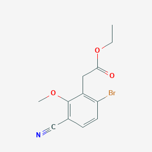 Ethyl 6-bromo-3-cyano-2-methoxyphenylacetate