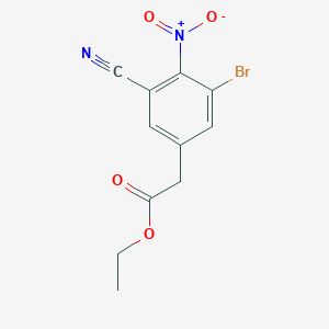 Ethyl 3-bromo-5-cyano-4-nitrophenylacetate