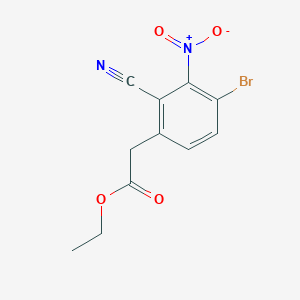 Ethyl 4-bromo-2-cyano-3-nitrophenylacetate