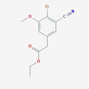 Ethyl 4-bromo-3-cyano-5-methoxyphenylacetate