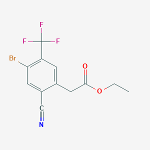 Ethyl 4-bromo-2-cyano-5-(trifluoromethyl)phenylacetate