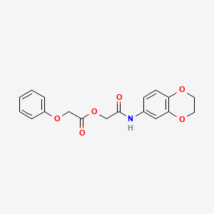 [2-(2,3-Dihydro-1,4-benzodioxin-6-ylamino)-2-oxoethyl] 2-phenoxyacetate