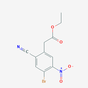 molecular formula C11H9BrN2O4 B1414029 Ethyl 4-bromo-2-cyano-5-nitrophenylacetate CAS No. 1806062-47-4