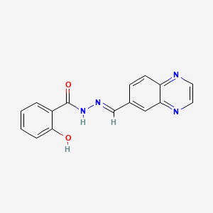 2-hydroxy-N'-[(E)-quinoxalin-6-ylmethylidene]benzohydrazide