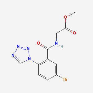 N-[5-Bromo-2-(1H-tetrazol-1-yl)benzoyl]glycine methyl ester