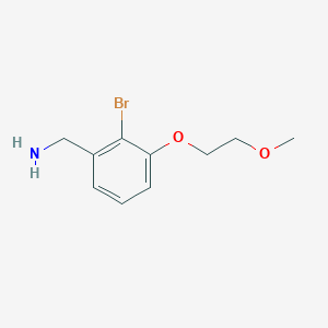 molecular formula C10H14BrNO2 B1414032 2-Bromo-3-(2-methoxyethoxy)-benzylamine CAS No. 2025971-96-2