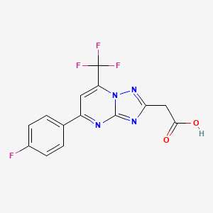 5-(4-Fluorophenyl)-7-(trifluoromethyl)[1,2,4]triazolo[1,5-a]pyrimidine-2-acetic acid