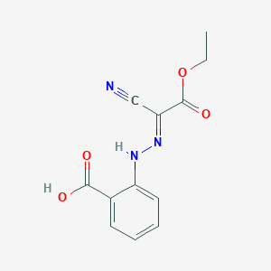 2-[(2E)-2-(1-cyano-2-ethoxy-2-oxoethylidene)hydrazinyl]benzoic acid