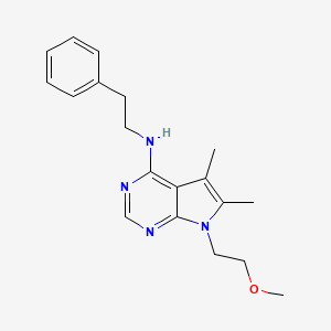 7-(2-methoxyethyl)-5,6-dimethyl-N-(2-phenylethyl)pyrrolo[2,3-d]pyrimidin-4-amine