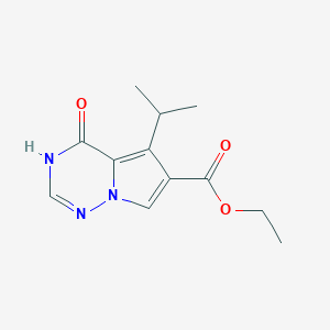molecular formula C12H15N3O3 B1414035 Ethyl 4-hydroxy-5-isopropylpyrrolo[1,2-F][1,2,4]triazine-6-carboxylate CAS No. 651744-40-0
