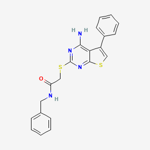 2-[(4-amino-5-phenylthieno[2,3-d]pyrimidin-2-yl)sulfanyl]-N-benzylacetamide