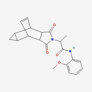 2-(1,3-dioxooctahydro-4,6-ethenocyclopropa[f]isoindol-2(1H)-yl)-N-(2-methoxyphenyl)propanamide