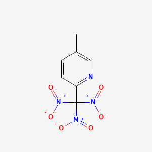 molecular formula C7H6N4O6 B14140439 Pyridine, 5-methyl-2-(trinitromethyl)- CAS No. 88795-99-7