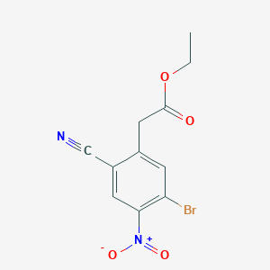 Ethyl 5-bromo-2-cyano-4-nitrophenylacetate