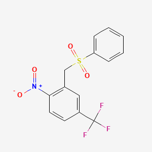 2-[(Benzenesulfonyl)methyl]-1-nitro-4-(trifluoromethyl)benzene