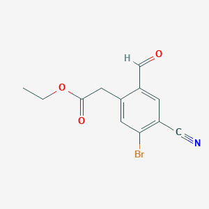 Ethyl 5-bromo-4-cyano-2-formylphenylacetate