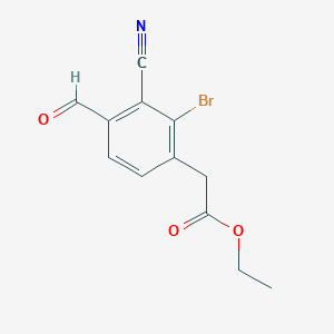 Ethyl 2-bromo-3-cyano-4-formylphenylacetate