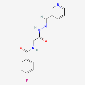 4-Fluoro-N-(pyridin-3-ylmethylene-hydrazinocarbonylmethyl)-benzamide