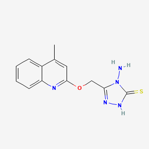 4-amino-3-[(4-methyl-2-quinolinyl)oxymethyl]-1H-1,2,4-triazole-5-thione