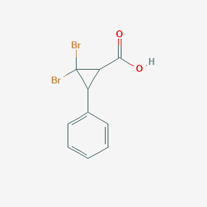 2,2-Dibromo-3-phenylcyclopropanecarboxylic acid