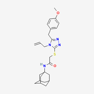 2-{[5-(4-methoxybenzyl)-4-(prop-2-en-1-yl)-4H-1,2,4-triazol-3-yl]sulfanyl}-N-(tricyclo[3.3.1.1~3,7~]dec-1-yl)acetamide