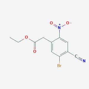 molecular formula C11H9BrN2O4 B1414068 Ethyl 5-bromo-4-cyano-2-nitrophenylacetate CAS No. 1807021-89-1