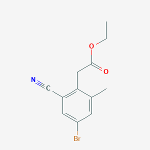 Ethyl 4-bromo-2-cyano-6-methylphenylacetate