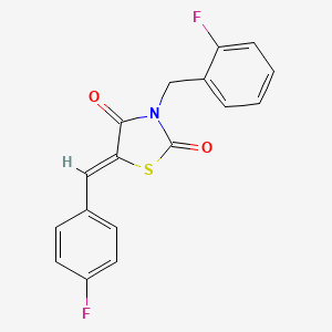 molecular formula C17H11F2NO2S B14140706 (5Z)-3-(2-fluorobenzyl)-5-(4-fluorobenzylidene)-1,3-thiazolidine-2,4-dione CAS No. 1099596-28-7