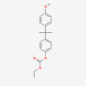 molecular formula C18H20O4 B14140714 Ethyl 4-[2-(4-hydroxyphenyl)propan-2-yl]phenyl carbonate CAS No. 4550-95-2