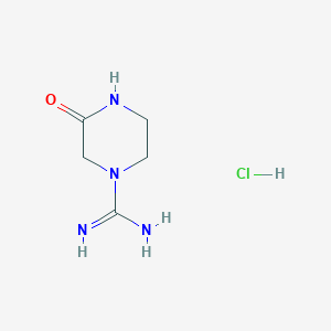 molecular formula C5H11ClN4O B1414073 3-Oxopiperazine-1-carboximidamide hydrochloride CAS No. 1515923-03-1