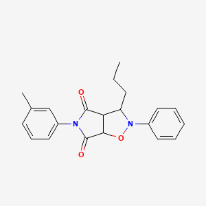 5-(3-methylphenyl)-2-phenyl-3-propyl-3a,6a-dihydro-3H-pyrrolo[3,4-d][1,2]oxazole-4,6-dione