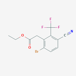 Ethyl 6-bromo-3-cyano-2-(trifluoromethyl)phenylacetate