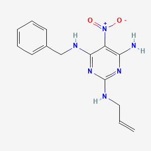 4-N-benzyl-5-nitro-2-N-prop-2-enylpyrimidine-2,4,6-triamine