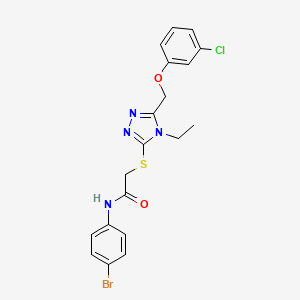 N-(4-Bromophenyl)-2-[[5-[(3-chlorophenoxy)methyl]-4-ethyl-4H-1,2,4-triazol-3-yl]thio]acetamide