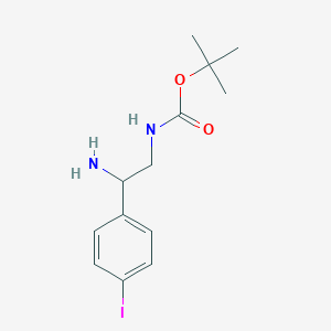 tert-Butyl [2-amino-2-(4-iodophenyl)ethyl]carbamate