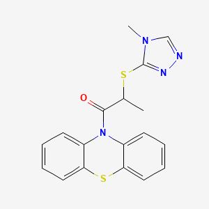 2-[(4-Methyl-4H-1,2,4-triazol-3-yl)thio]-1-(10H-phenothiazin-10-yl)-1-propanone