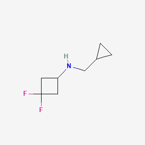 molecular formula C8H13F2N B1414085 N-(环丙基甲基)-3,3-二氟环丁-1-胺 CAS No. 1872062-34-4