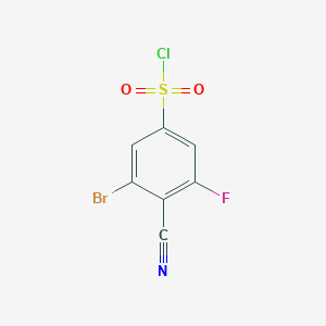 3-Bromo-4-cyano-5-fluorobenzenesulfonyl chloride