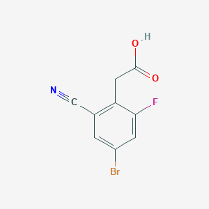 molecular formula C9H5BrFNO2 B1414088 4-Bromo-2-cyano-6-fluorophenylacetic acid CAS No. 1805021-37-7
