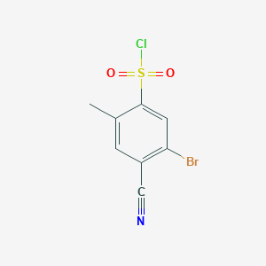 5-Bromo-4-cyano-2-methylbenzenesulfonyl chloride
