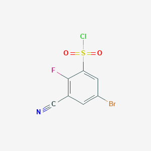 molecular formula C7H2BrClFNO2S B1414098 5-Bromo-3-cyano-2-fluorobenzenesulfonyl chloride CAS No. 1807214-80-7