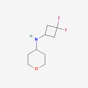 molecular formula C9H15F2NO B1414102 N-(3,3-Difluorocyclobutyl)oxan-4-amine CAS No. 1863132-92-6