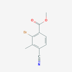 molecular formula C10H8BrNO2 B1414103 Methyl 2-bromo-4-cyano-3-methylbenzoate CAS No. 1805189-34-7