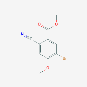 molecular formula C10H8BrNO3 B1414112 Methyl 5-bromo-2-cyano-4-methoxybenzoate CAS No. 1807027-91-3