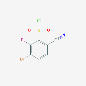 molecular formula C7H2BrClFNO2S B1414117 3-Bromo-6-cyano-2-fluorobenzenesulfonyl chloride CAS No. 1805595-77-0