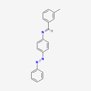 N-[(E)-(3-methylphenyl)methylidene]-4-[(E)-phenyldiazenyl]aniline