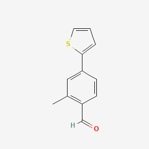 molecular formula C12H10OS B1414119 2-Methyl-4-(thiophen-2-yl)benzaldehyde CAS No. 1935443-09-6
