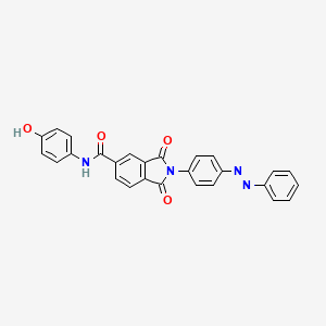 molecular formula C27H18N4O4 B14141193 N-(4-hydroxyphenyl)-1,3-dioxo-2-{4-[(E)-phenyldiazenyl]phenyl}-2,3-dihydro-1H-isoindole-5-carboxamide CAS No. 304885-86-7